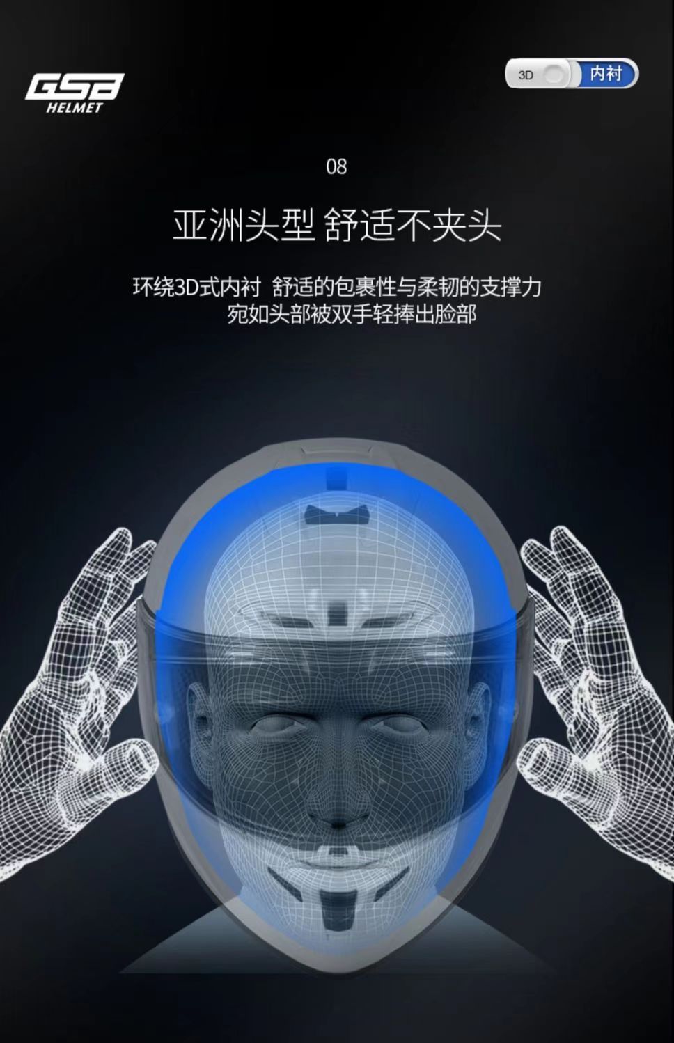 GSB361Motorcycle Helmet for Men and Women, Full Face Bluetooth Helmet for Motorcycles and Electric Bikes, All-Season Universal Riding Helmet3C Certified Helmet