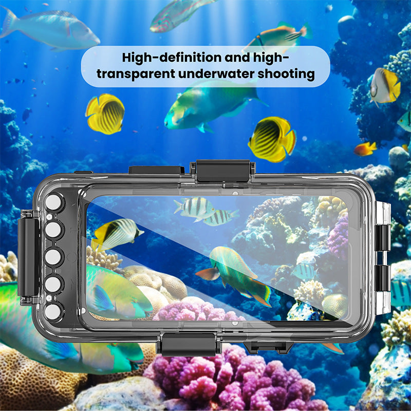 Suitable for various types of mobile phones30Mi Bluetooth Diving Case Apple Samsung Deep Water Shooting Waterproof Universal Mobile Phone
