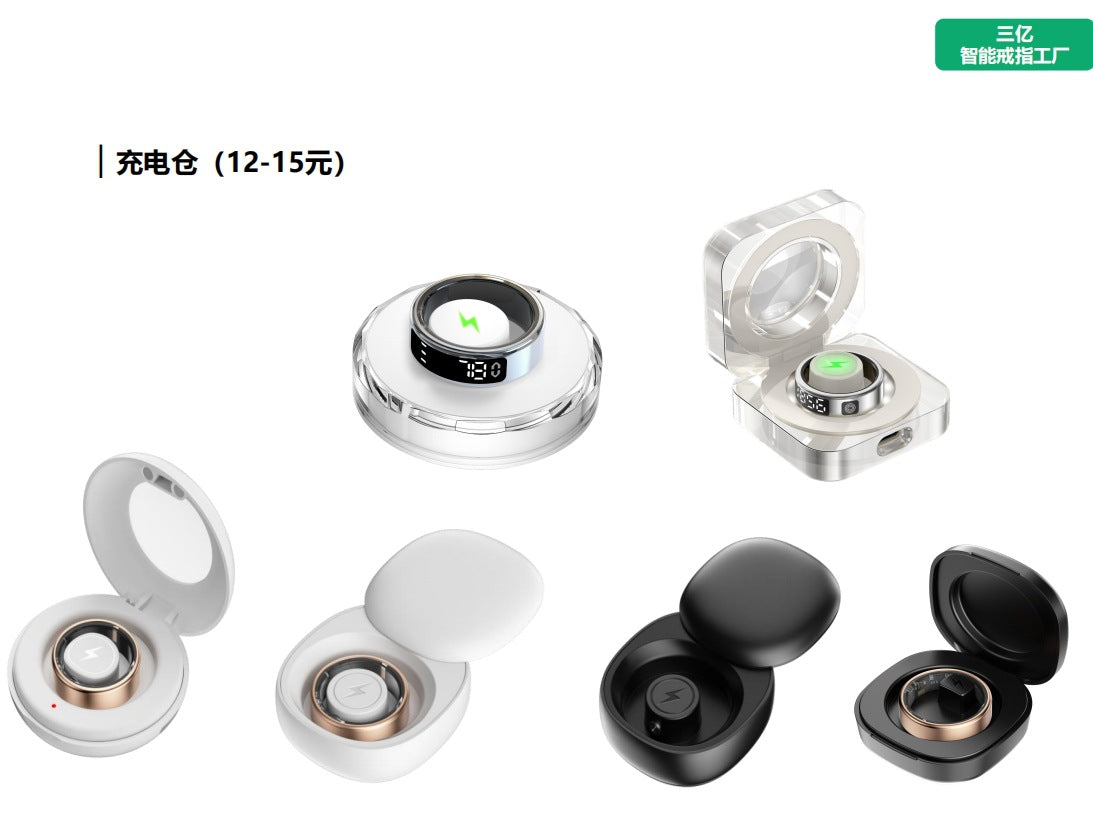 SY01Smart Ring with Display Touch Charging Stand Page Turning Photo Smart Ring Heart Rate Blood Oxygen Sleep