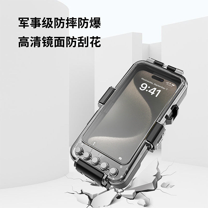 Suitable for various types of mobile phones30Mi Bluetooth Diving Case Apple Samsung Deep Water Shooting Waterproof Universal Mobile Phone