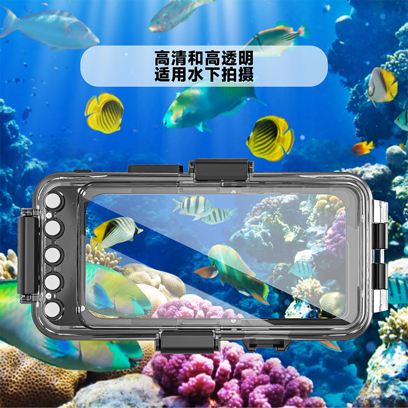 Suitable for various types of mobile phones30Mi Bluetooth Diving Case Apple Samsung Deep Water Shooting Waterproof Universal Mobile Phone