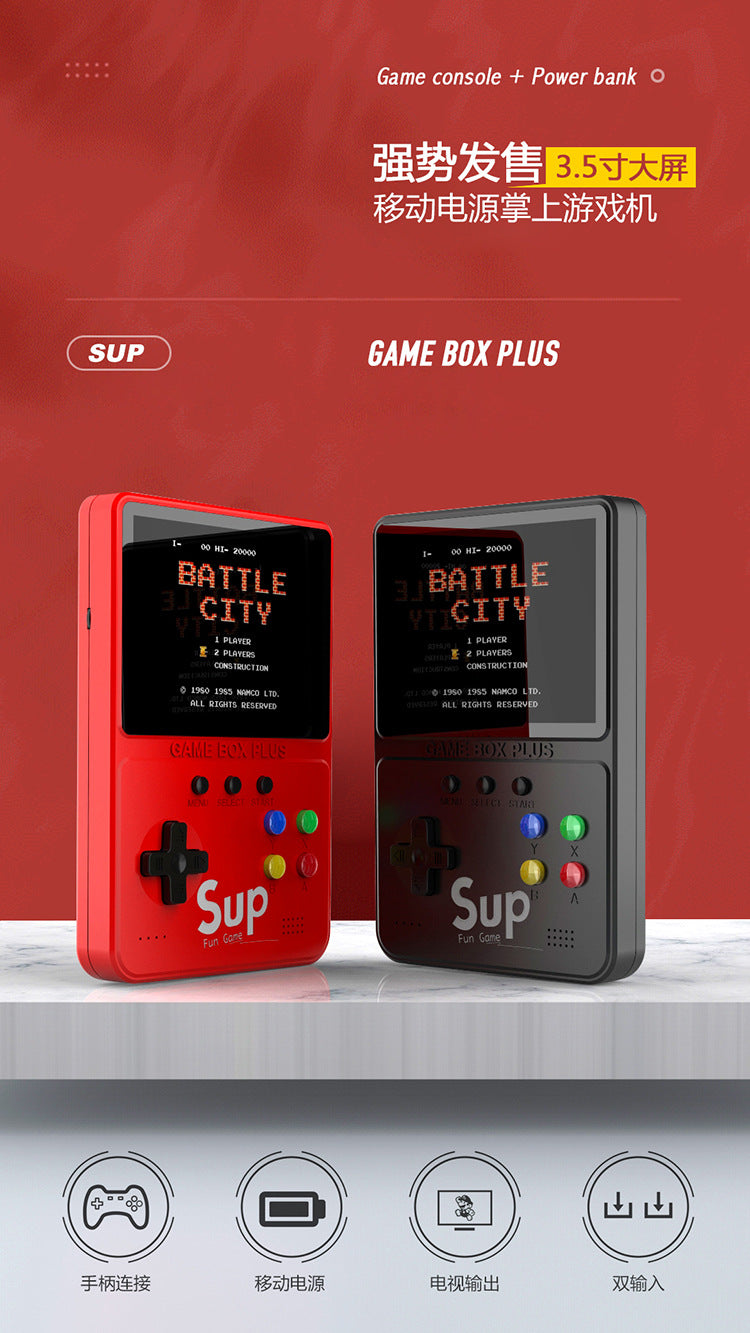 Handheld Game Console500Game Power Bank D312-in-1 Mini Handheld Game Console Connected to TV for Two Players Children's Toy