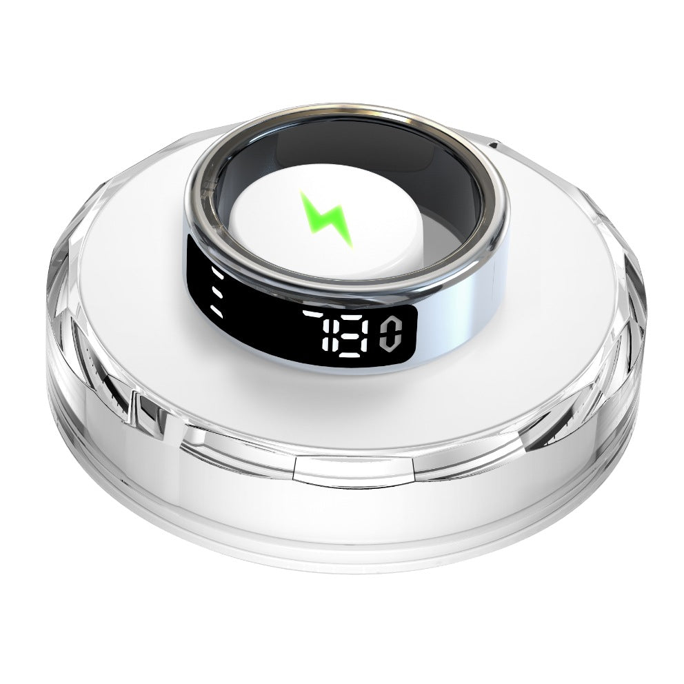 SY01Smart Ring with Display Touch Charging Stand Page Turning Photo Smart Ring Heart Rate Blood Oxygen Sleep