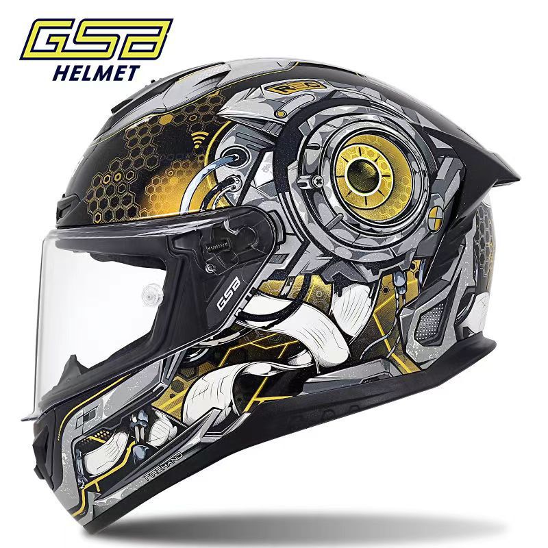 GSB361Motorcycle Helmet for Men and Women, Full Face Bluetooth Helmet for Motorcycles and Electric Bikes, All-Season Universal Riding Helmet3C Certified Helmet