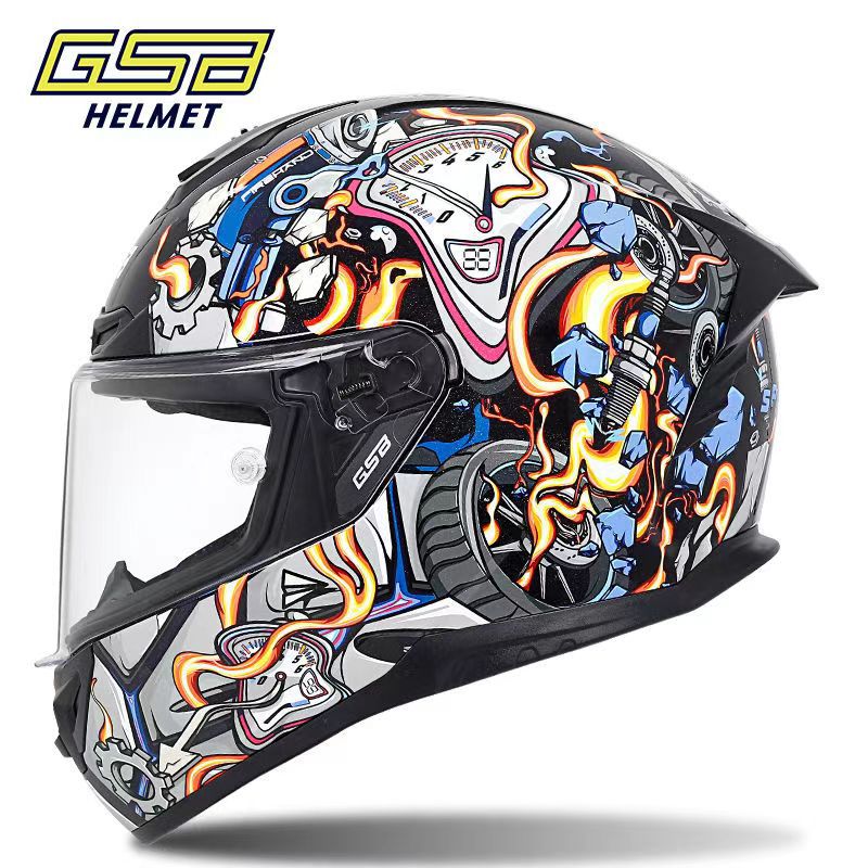 GSB361Motorcycle Helmet for Men and Women, Full Face Bluetooth Helmet for Motorcycles and Electric Bikes, All-Season Universal Riding Helmet3C Certified Helmet