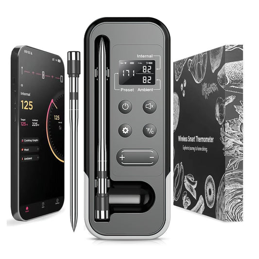 WIFI Intelligence APP Bluetooth BBQ Thermometer Wireless Barbecue Thermometer BBQ Kitchen Food Meat Thermometer