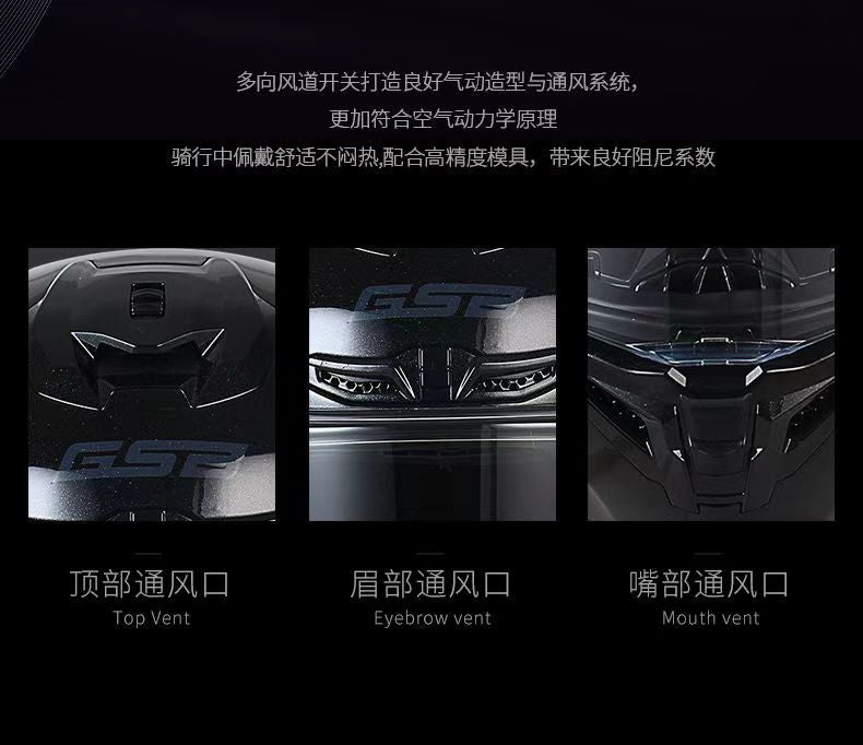 GSB361Motorcycle Helmet for Men and Women, Full Face Bluetooth Helmet for Motorcycles and Electric Bikes, All-Season Universal Riding Helmet3C Certified Helmet