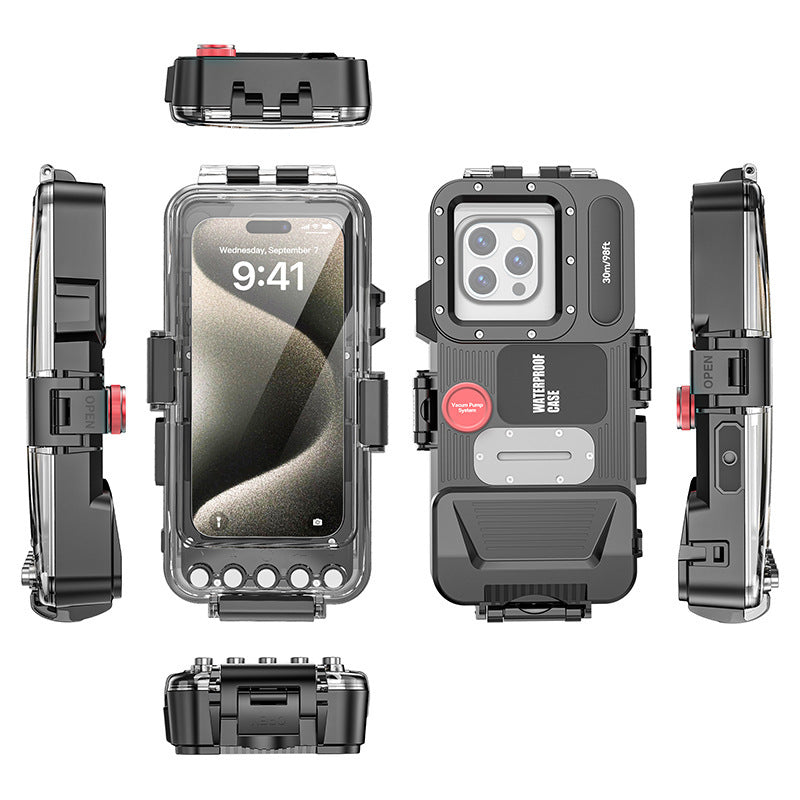 Suitable for various types of mobile phones30Mi Bluetooth Diving Case Apple Samsung Deep Water Shooting Waterproof Universal Mobile Phone