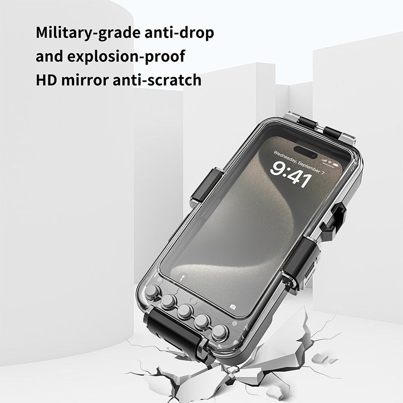 Suitable for various types of mobile phones30Mi Bluetooth Diving Case Apple Samsung Deep Water Shooting Waterproof Universal Mobile Phone