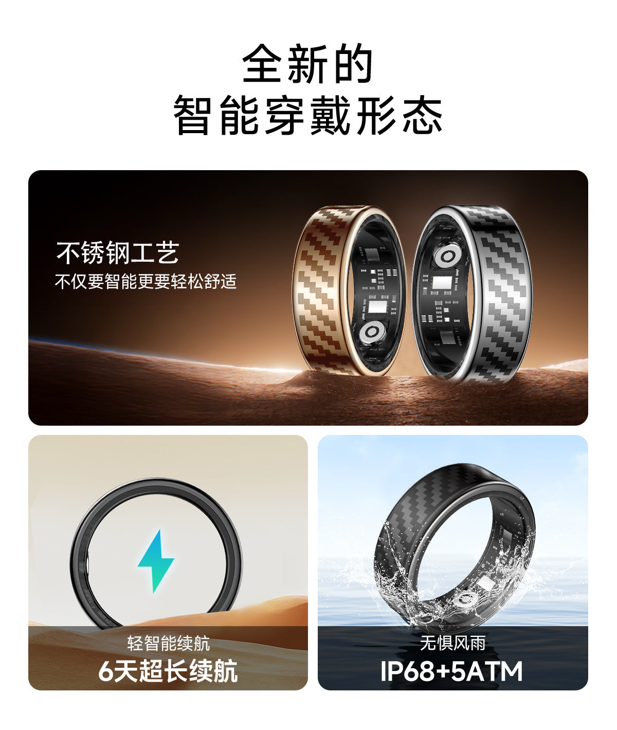 SY02Smart Ring Heart Rate Blood Oxygen Sleep HRV Heart rate variability stress test smart ring manufacturer