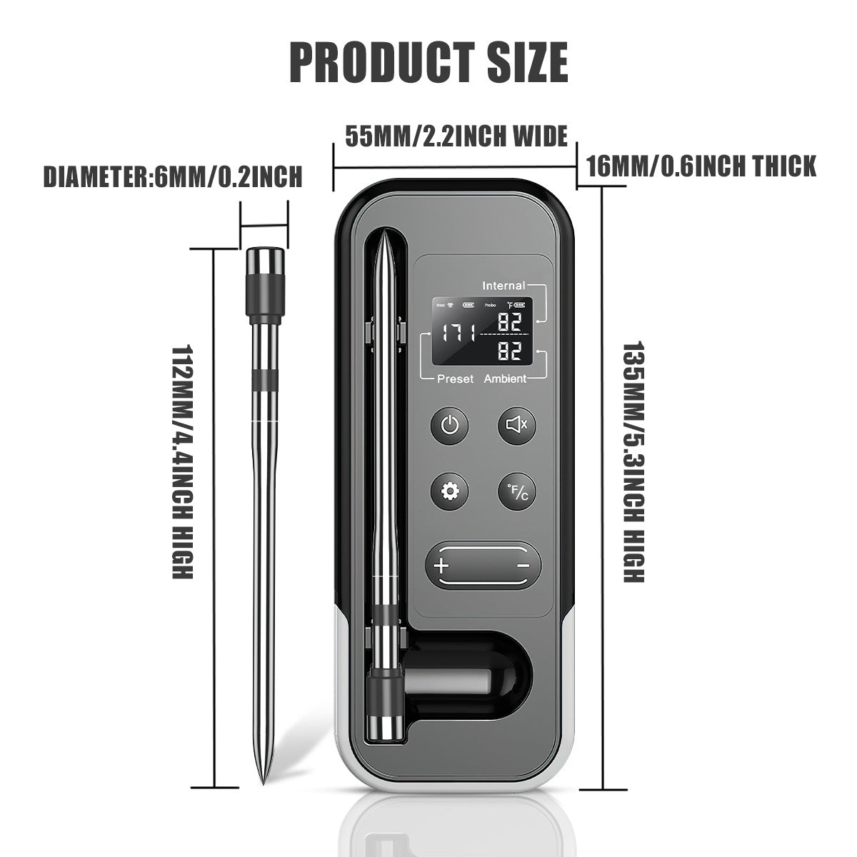 WIFI Intelligence APP Bluetooth BBQ Thermometer Wireless Barbecue Thermometer BBQ Kitchen Food Meat Thermometer