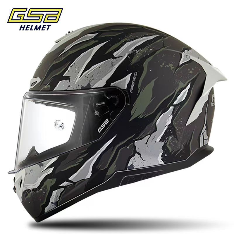 GSB361Motorcycle Helmet for Men and Women, Full Face Bluetooth Helmet for Motorcycles and Electric Bikes, All-Season Universal Riding Helmet3C Certified Helmet