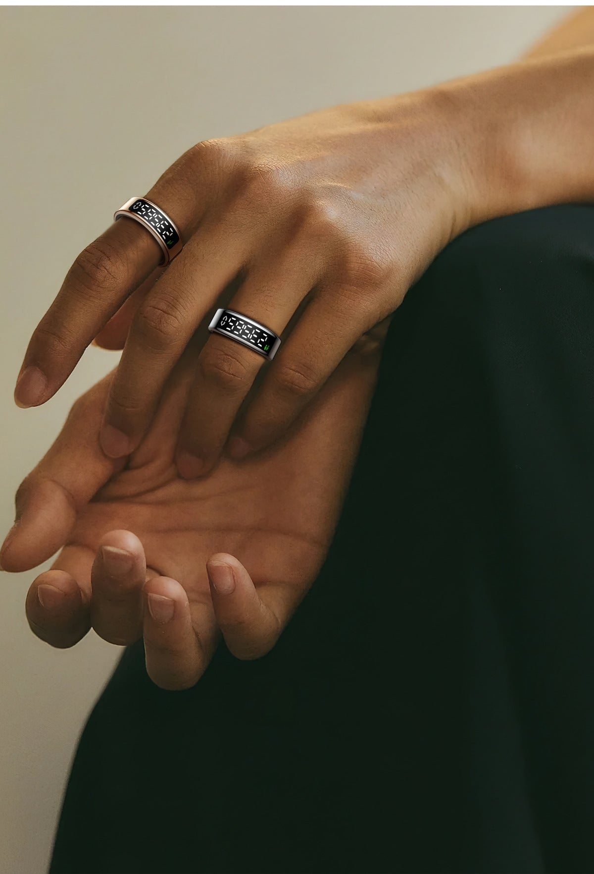 SY01Smart Ring with Display Touch Charging Stand Page Turning Photo Smart Ring Heart Rate Blood Oxygen Sleep