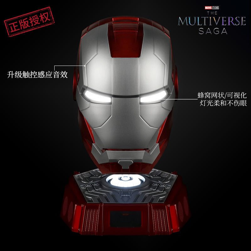 Jarvis Iron Man mk5Electric helmet children's mask cos Wearable Adult Full Face Headgear Gift Real Person