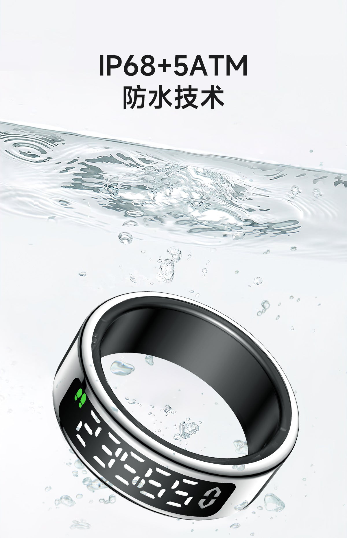 SY01Smart Ring with Display Touch Charging Stand Page Turning Photo Smart Ring Heart Rate Blood Oxygen Sleep